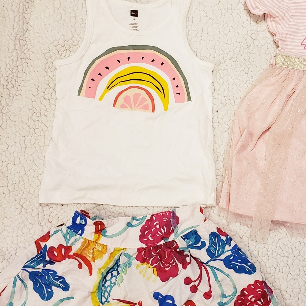 Girls tank top and skirt combo